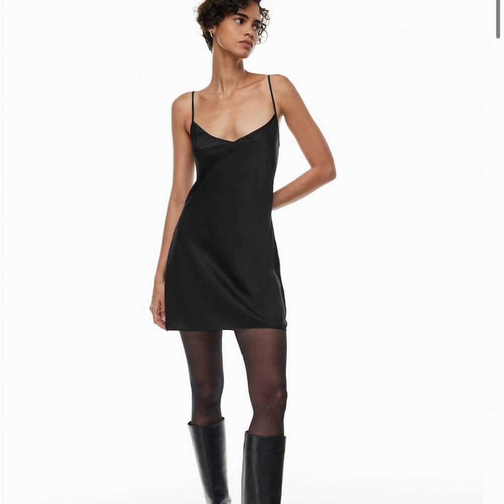 Aritzia Only Slip Dress Mini in Black XXS